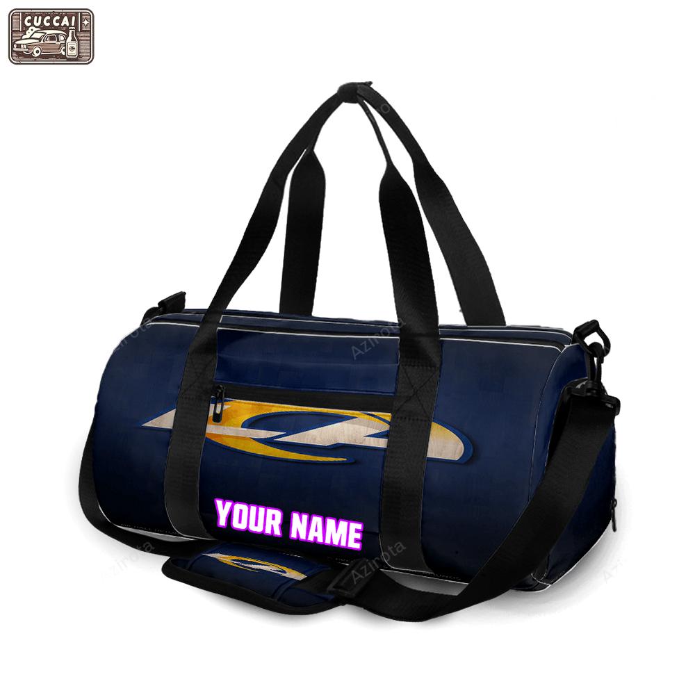 Los angeles rams la navy wood personalized name travel bag gym bag 962 Travel Bag