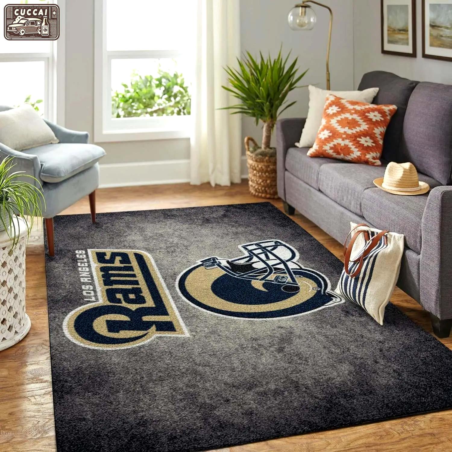 Los angeles rams nfl area rug living room rug home decor rcdd81f31117 Rectangle Rug