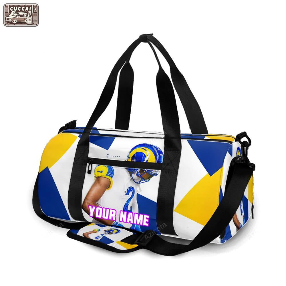 Los angeles rams robert woods1 personalized name travel bag gym bag 749 Travel Bag