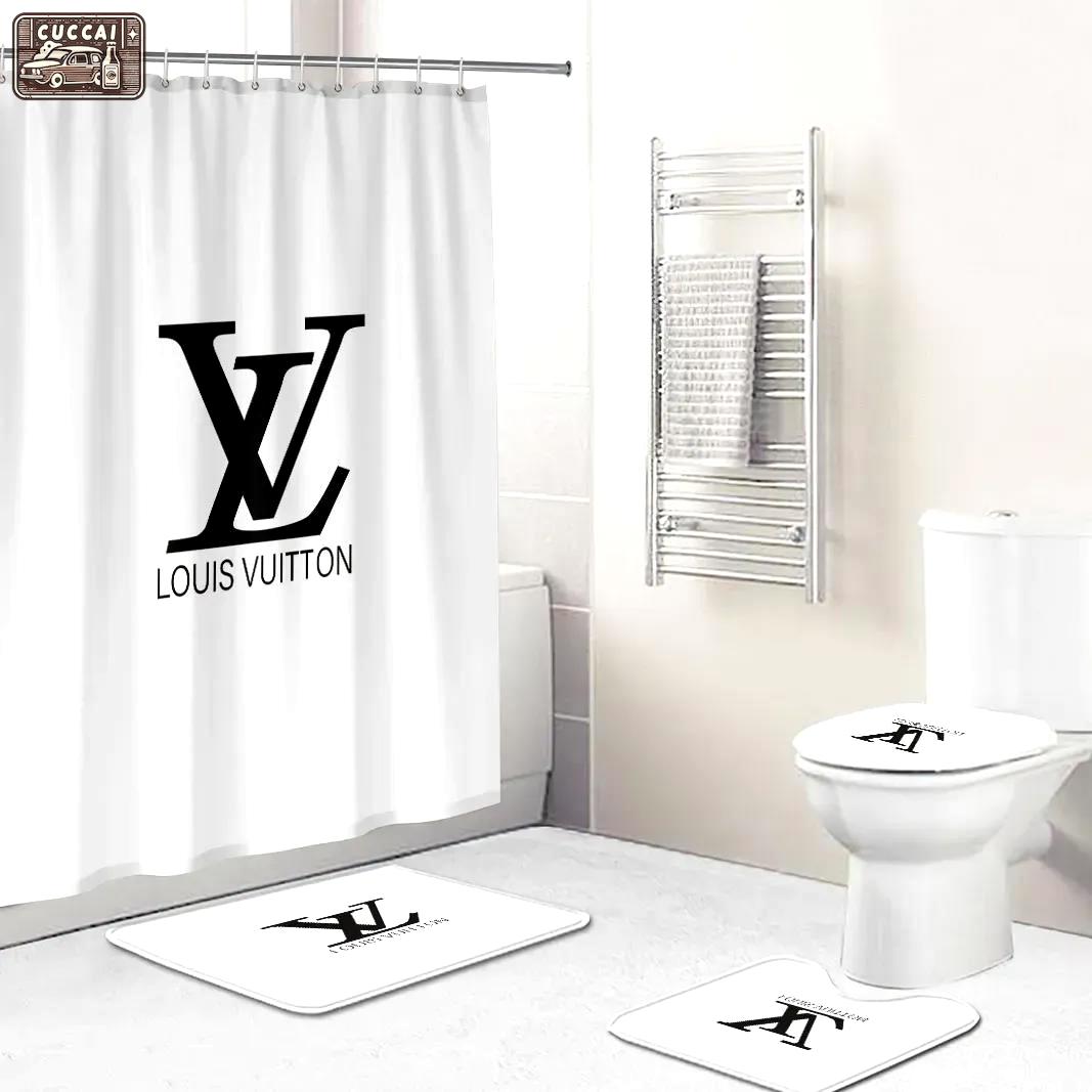 Louis vuitton bath mat hypebeast home decor luxury fashion brand bathroom sets Bathroom Set