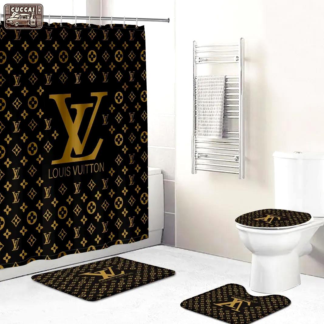 Louis vuitton bathroom sets hypebeast home decor bath mat luxury fashion brand Bathroom Set