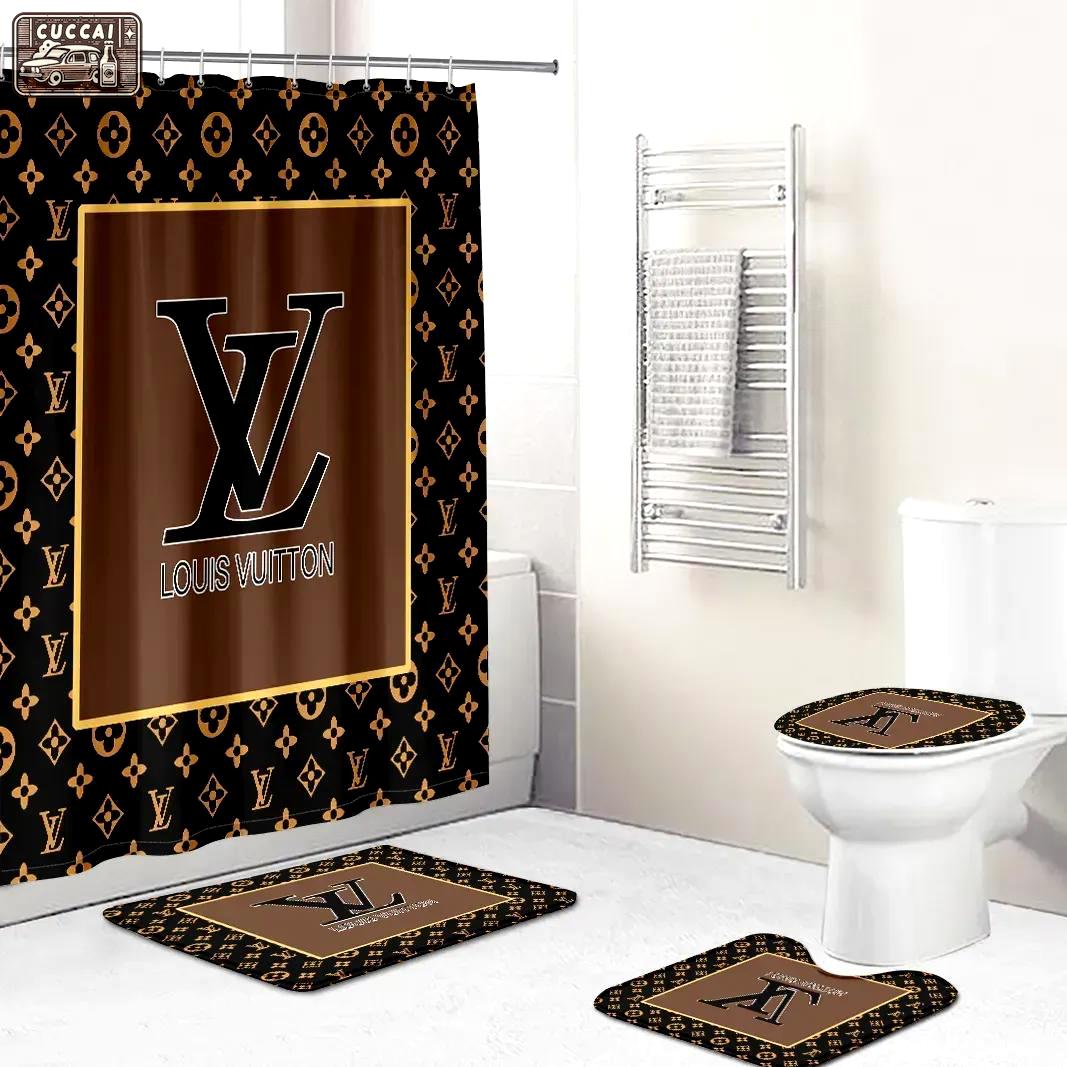 Louis vuitton bathroom sets hypebeast luxury fashion brand bath mat home decor Bathroom Set