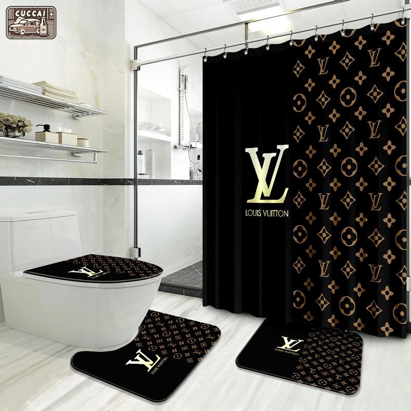 Louis vuitton bathroom sets luxury fashion brand hypebeast home decor bath mat Bathroom Set