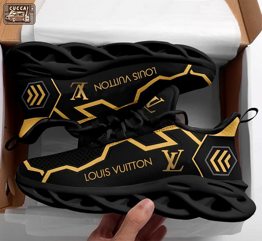 Louis vuitton black max soul shoes sneakers lv luxury hot for men women hot 2023 Max Soul Shoes