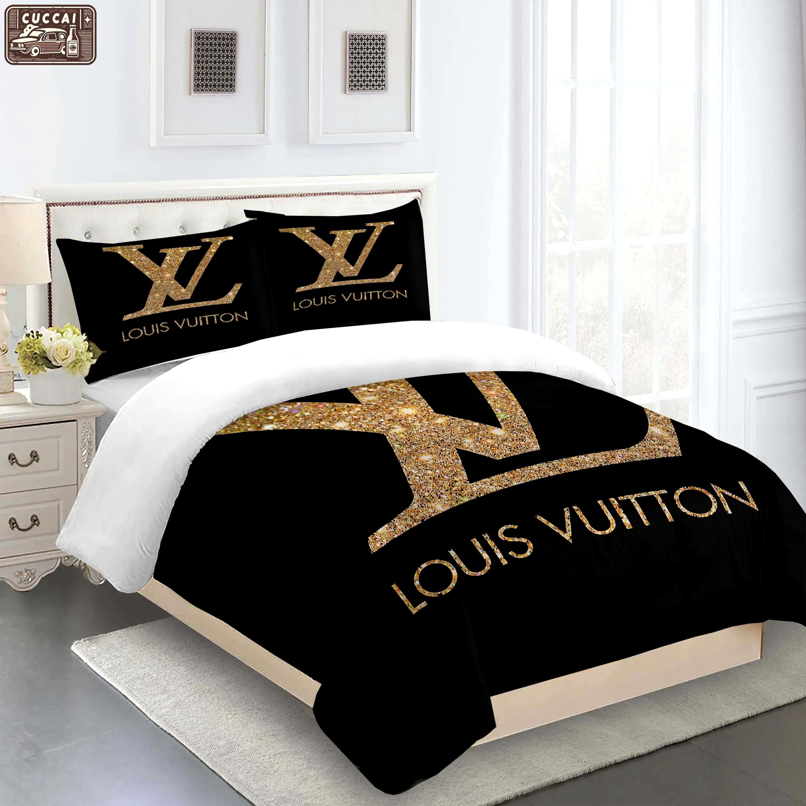 Louis vuitton fashion logo limited luxury brand bedding set home decor 14 Bedding Sets
