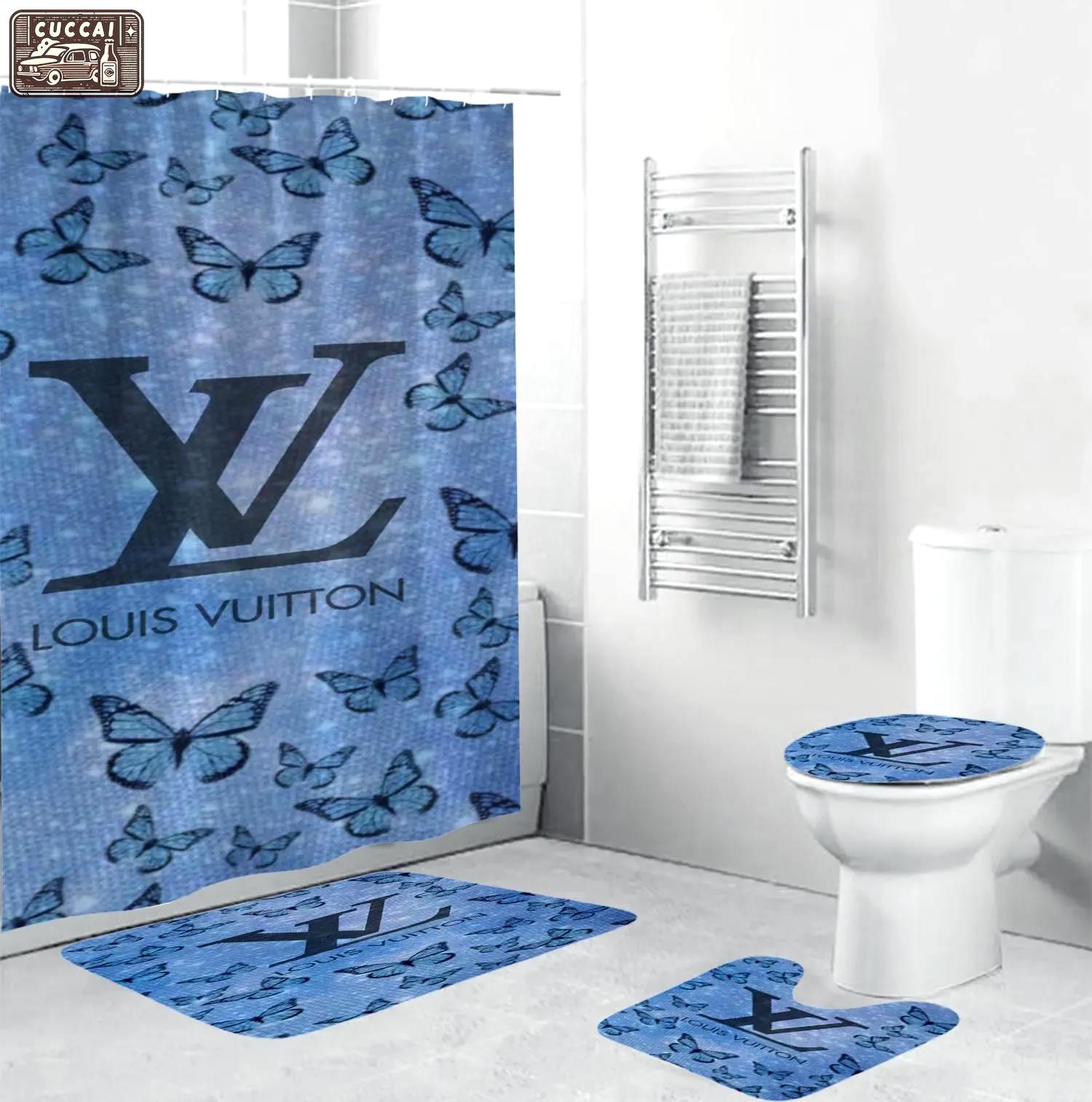 Louis vuitton home decor bath mat luxury fashion brand bathroom sets hypebeast Bathroom Set