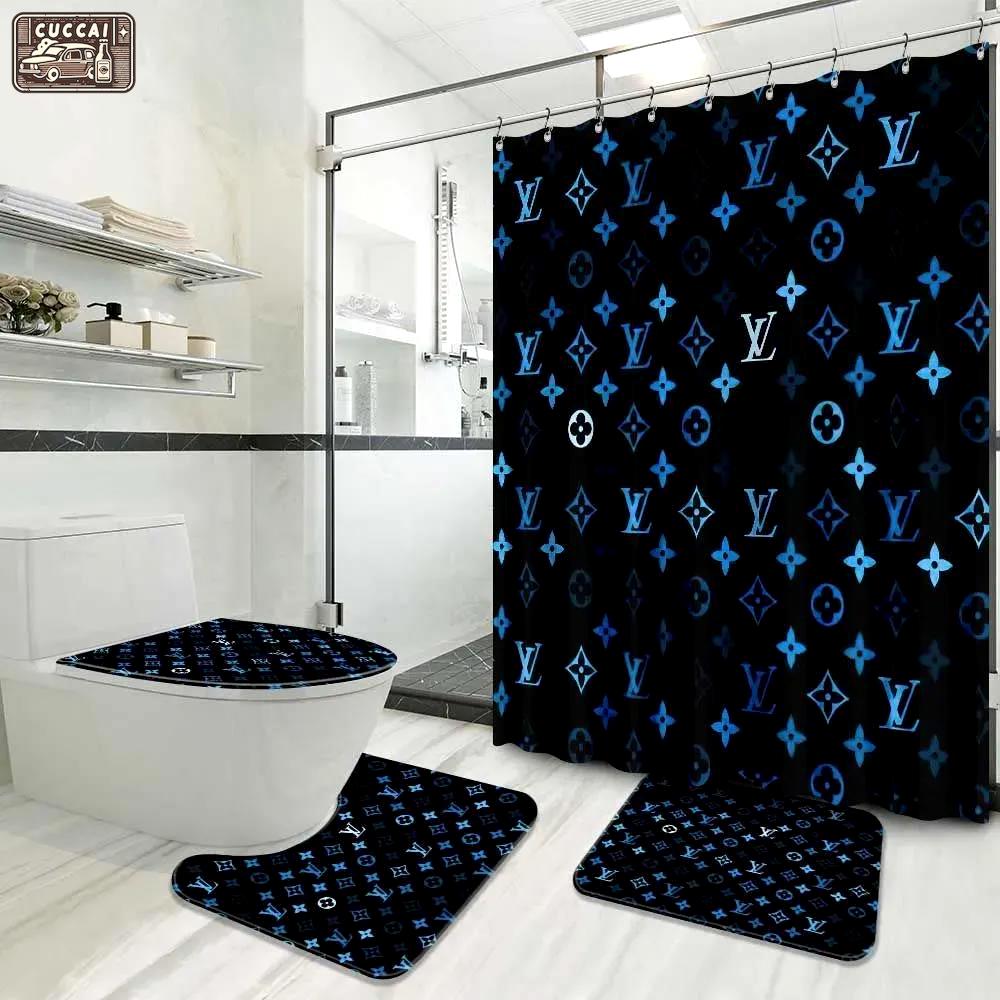 Louis vuitton hypebeast bath mat home decor bathroom sets luxury fashion brand Bathroom Set