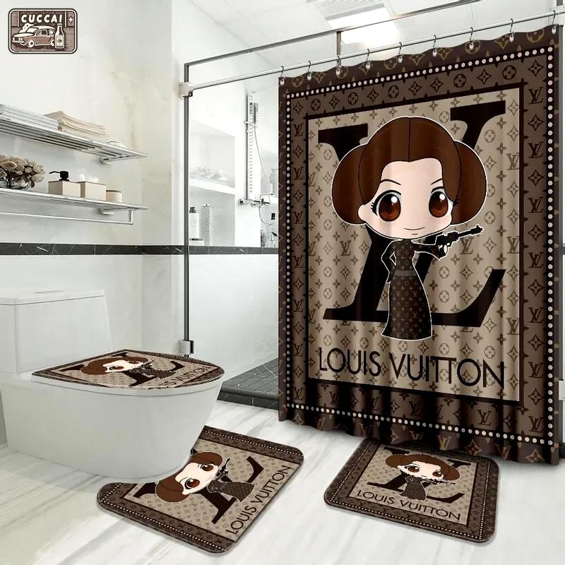 Louis vuitton lady fashion logo limited luxury brand bathroom set home decor Bathroom Set