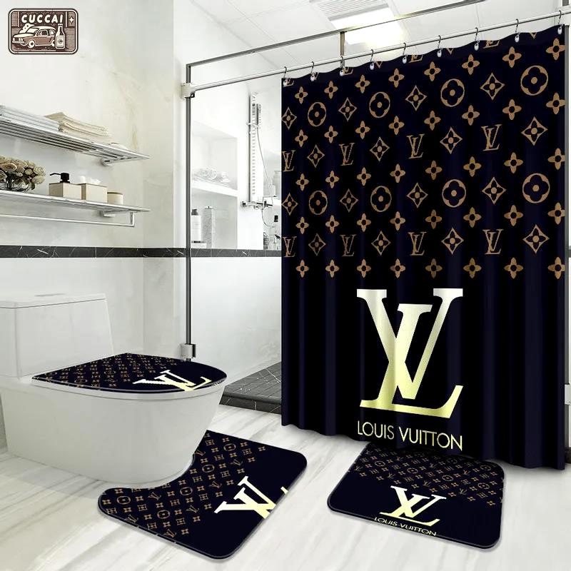 Louis vuitton lv louis vuitton bathroom set bath mat home decor hypebeast luxury fashion brand Bathroom Set