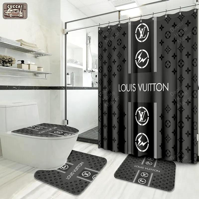 Louis vuitton lv louis vuitton hypebeast bathroom sets home decor bath mat luxury fashion brand Bathroom Set