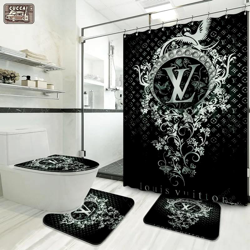 Louis vuitton lv louis vuitton luxury fashion brand home decor hypebeast bath mat bathroom sets Bathroom Set