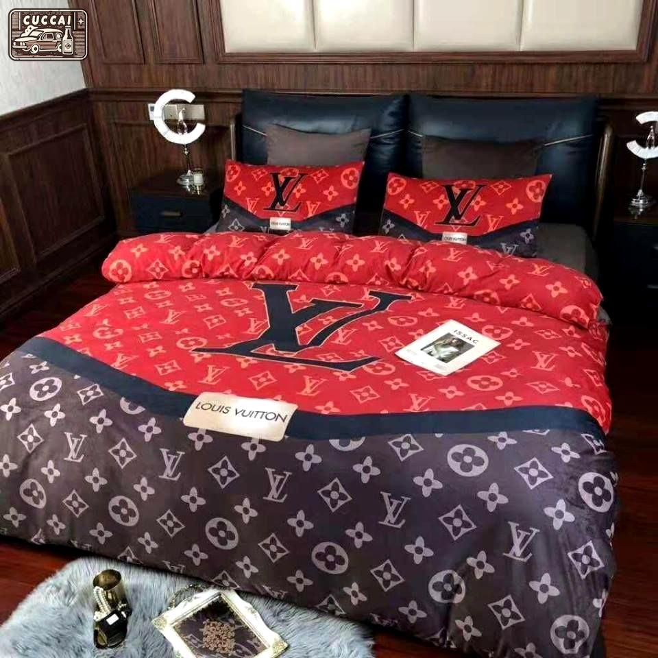 Louis vuitton monogram luxury brand high-end bedding set lv home decor ht Bedding Sets