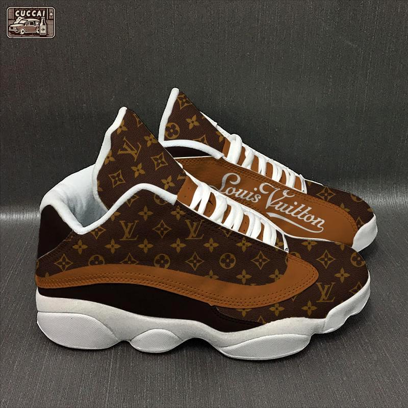 Louis vuitton white browns Air Jordan 13 Full Size Shoes For Fans Gifts For Men Women Sneakers