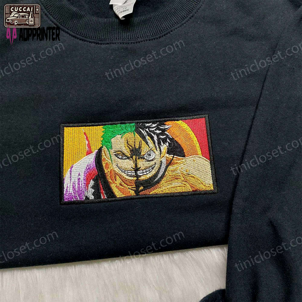Luffy zoro embroidered sweatshirt: one piece hoodie hot topic anime shirt Embroidered Shirt