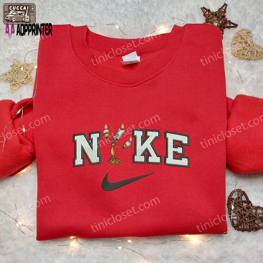 Lumiere x nike embroidered shirt: stylish cartoon design for maximum style Embroidered Shirt