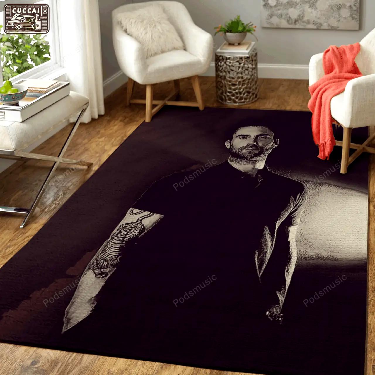 Maroon 5 34 music art for fans area rug living room carpet rug regtangle carpet floor decor home decor Rectangle Rug