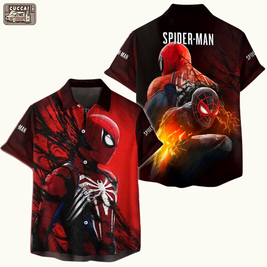 Marvels character spider man 2 hawaiian shirt Hawaii Shirt Shorts & Flip Flops