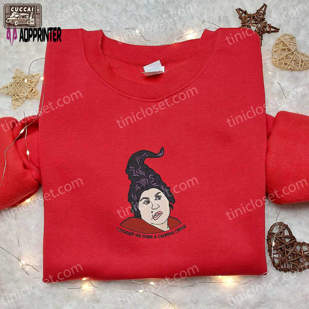 Mary sanderson embroidered hoodie: perfect halloween sweatshirt for lovers best gift! Embroidered Shirt