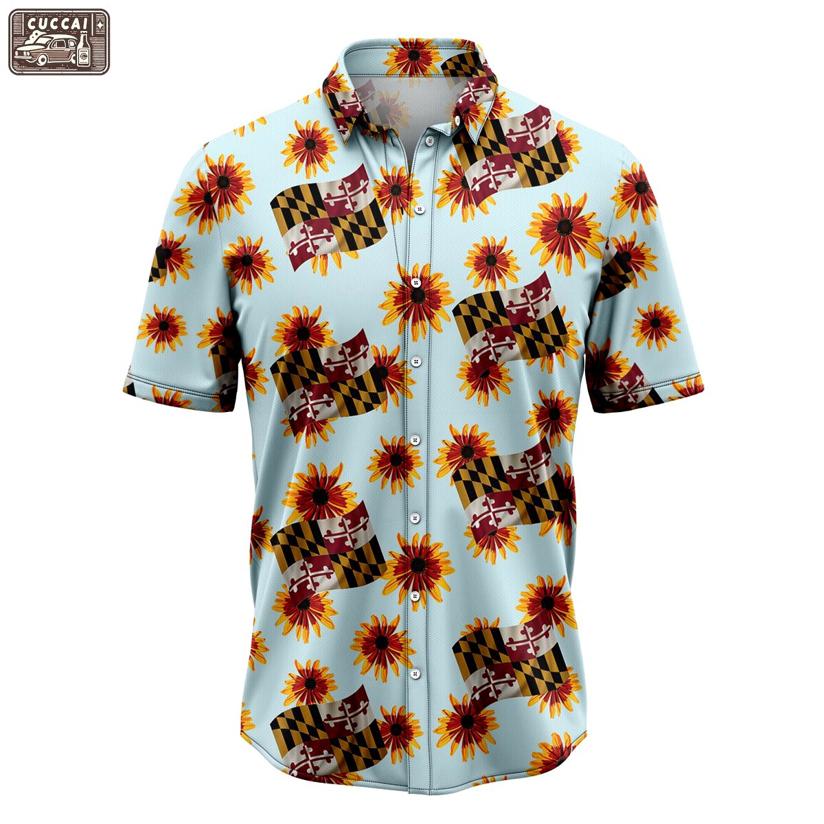 Maryland black-eyed susan flower g5710 hawaiian shirt Hawaii Shirt Shorts & Flip Flops