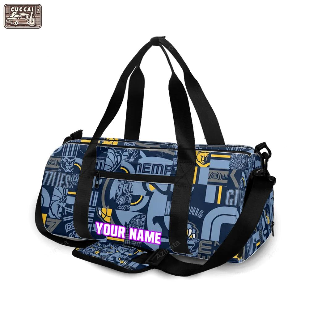 Memphis grizzlies emblem colleage v5 personalized name travel bag gym bag 98 Travel Bag