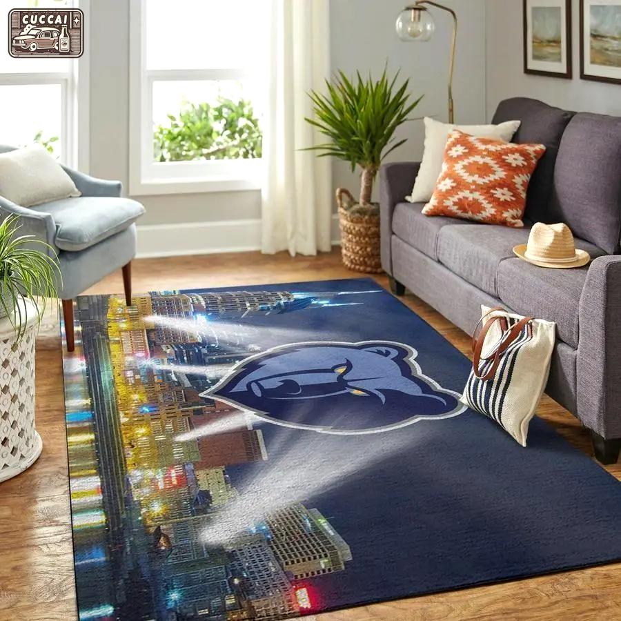 Memphis grizzlies nba basketball carpet living room rug regtangle carpet v4596 Rectangle Rug