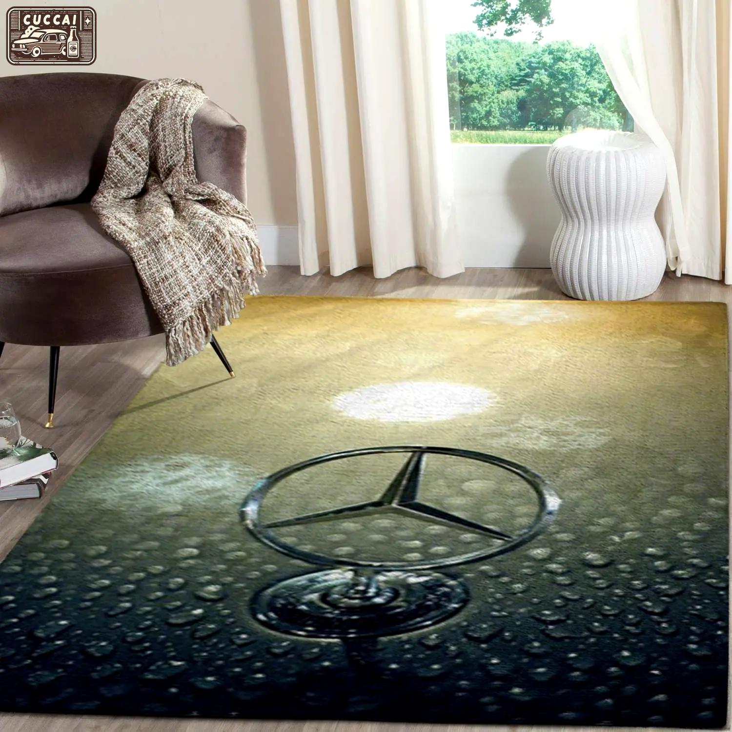 Mercedes logo supercars area rugs living room carpet fn161202 rug regtangle carpet floor decor home decor Rectangle Rug