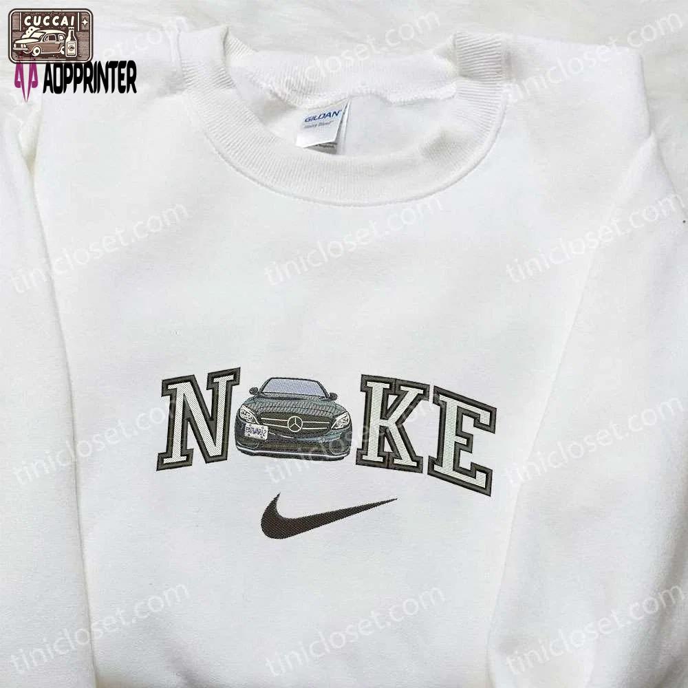 Mercedez x nike embroidered hoodie & transportation shirt – unique nike inspired designs Embroidered Shirt