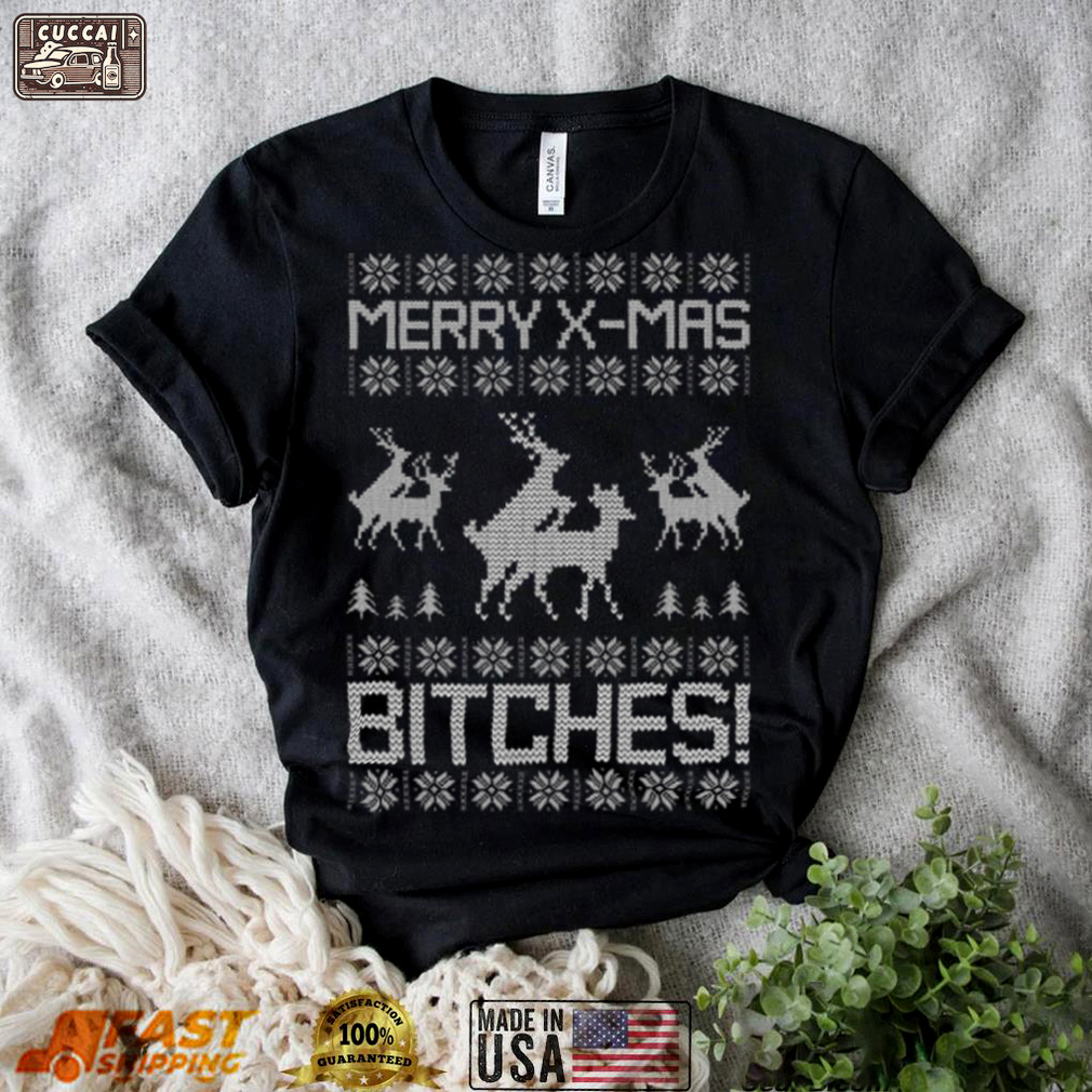 Merry x mas bitches ugly t shirt christmas gift Christmas Ugly Sweater