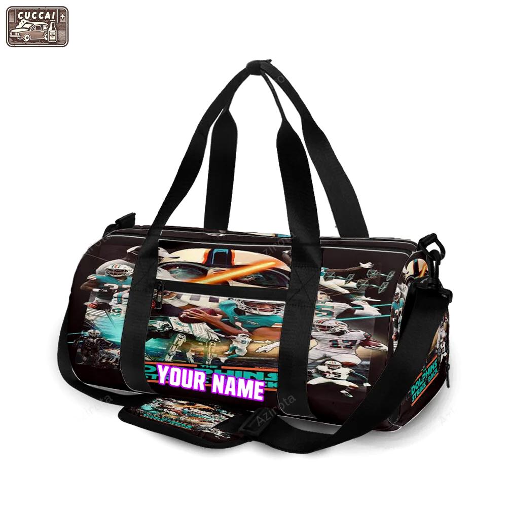 Miami dolphins players7 personalized name travel bag gym bag 493 Travel Bag