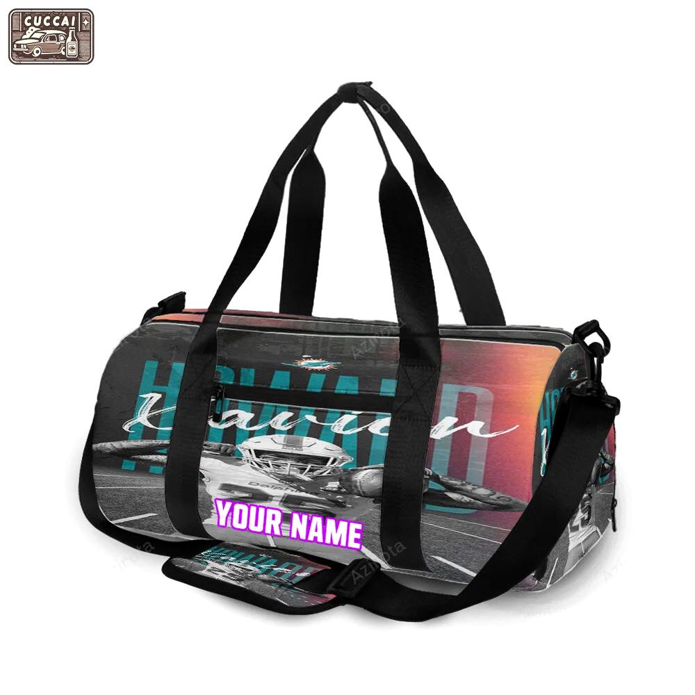 Miami dolphins xavien howard3 personalized name travel bag gym bag 1848 Travel Bag