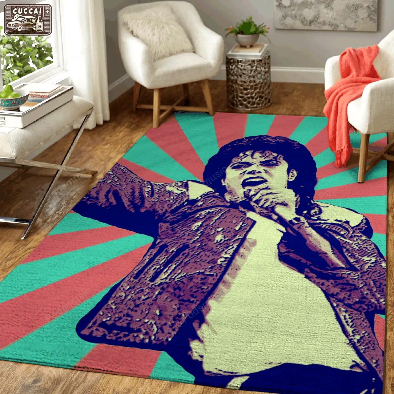 Michael jackson retro retro music art for fans area rug living room carpet rug regtangle carpet floor decor home decor Rectangle Rug