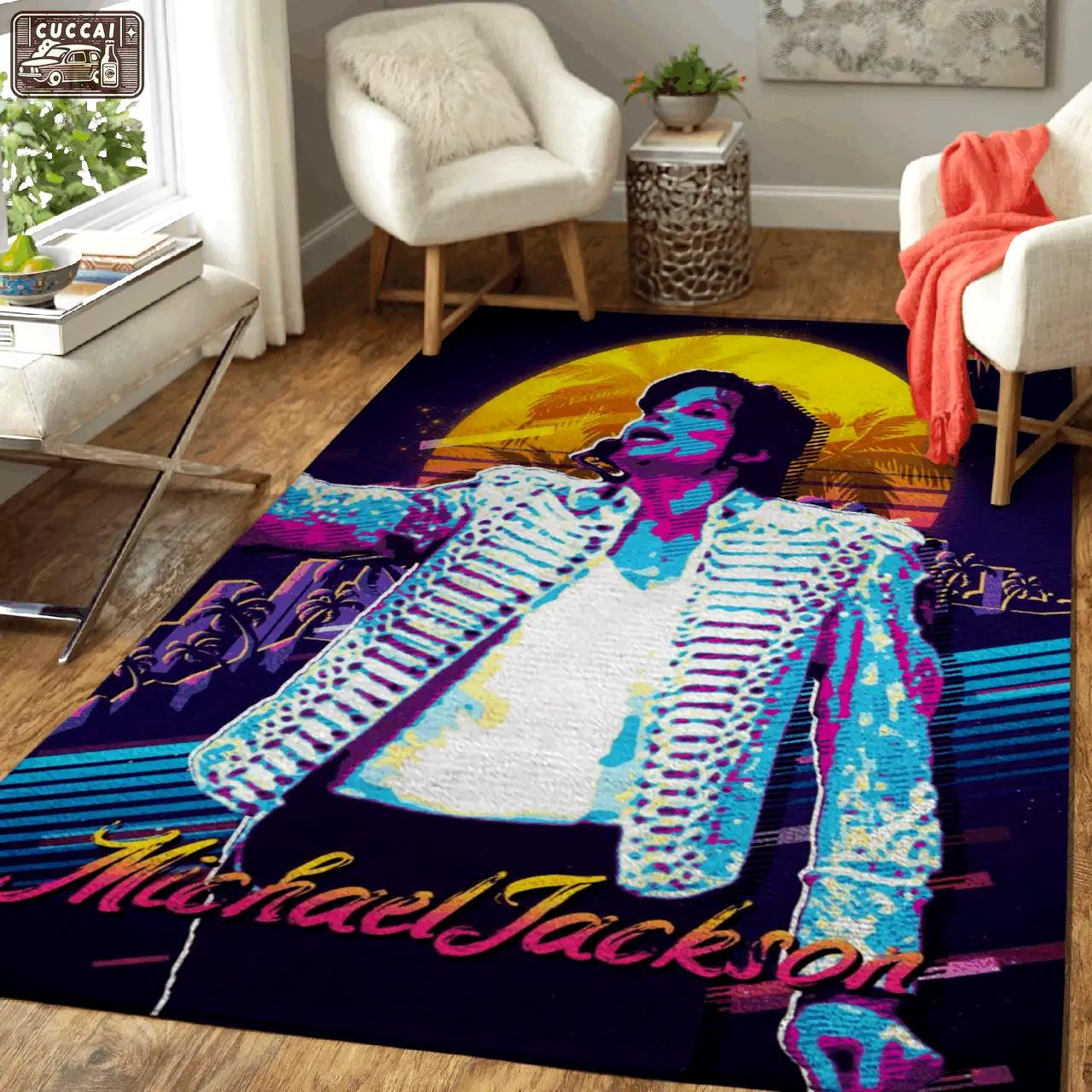 Michael jackson successful musicians of all time pop art for fans area rug rug regtangle carpet floor decor home decor Rectangle Rug