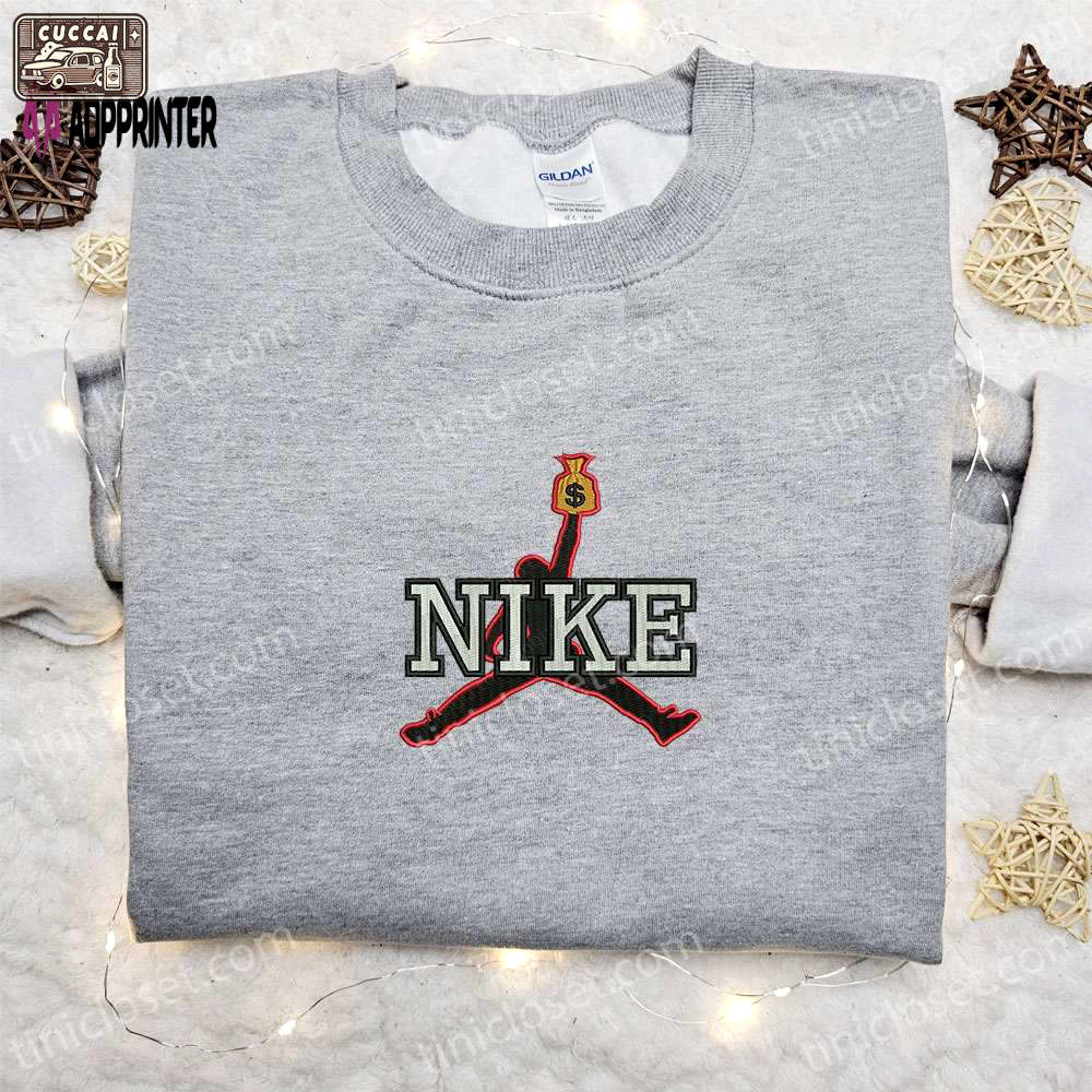 Michael jordan x nike embroidered t-shirt: best nike inspired gift for him Embroidered Shirt
