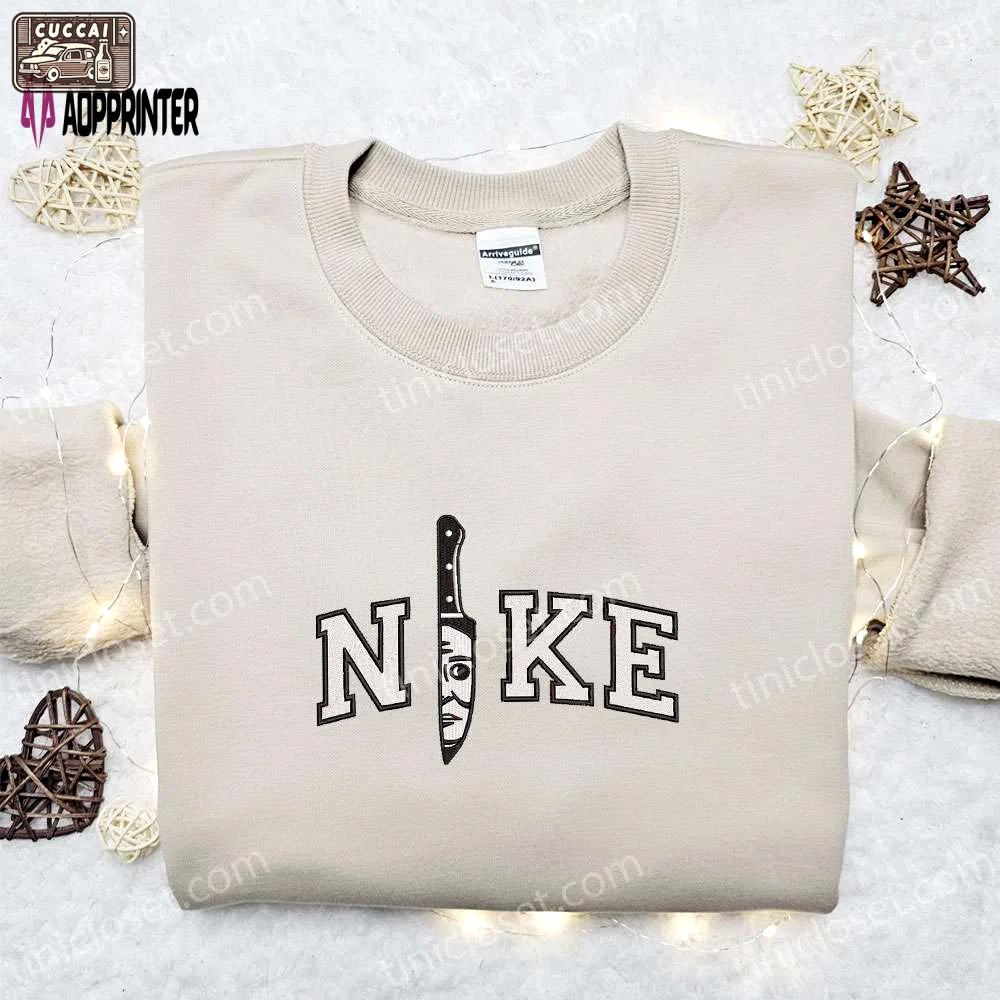 Michael mayer knife x nike embroidered tee: best halloween gift ideas Embroidered Shirt