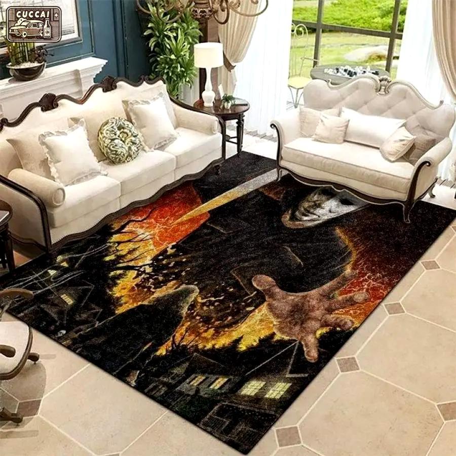 Michael myers halloween series 19091101 area rug living room rug home decor ofd Rectangle Rug