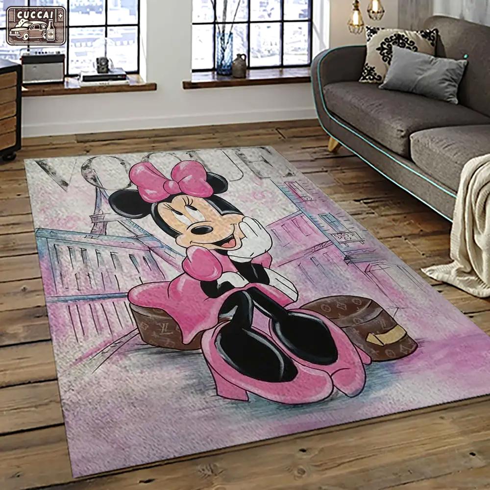 Mickey mouse characters cartoon movie carpet rectangle area rug for living room bedroom decor mme1 Rectangle Rug