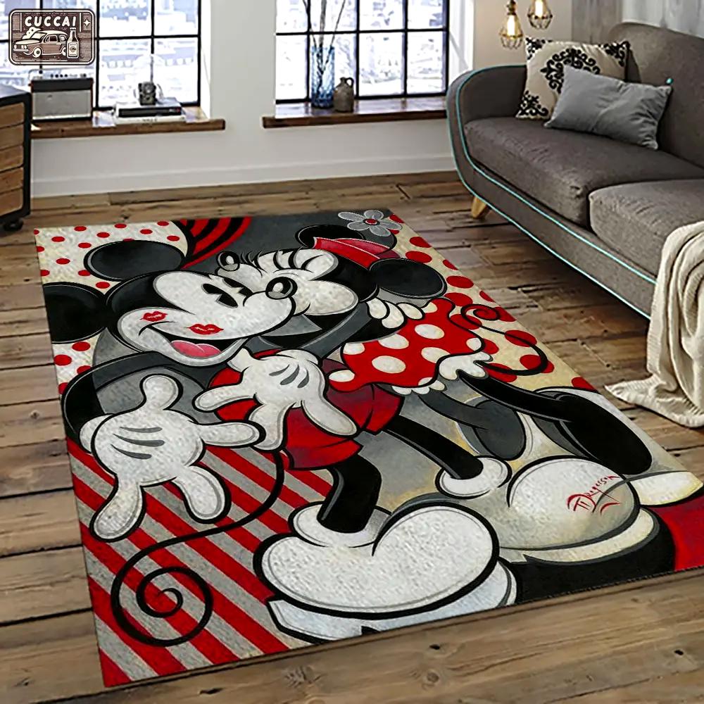 Mickey mouse characters cartoon movie carpet rectangle area rug for living room bedroom decor mme14 Rectangle Rug