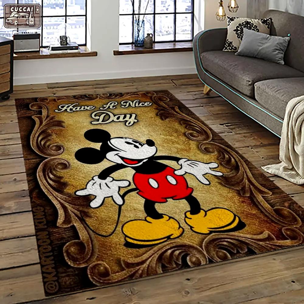 Mickey mouse characters cartoon movie carpet rectangle area rug for living room bedroom decor mme18 Rectangle Rug