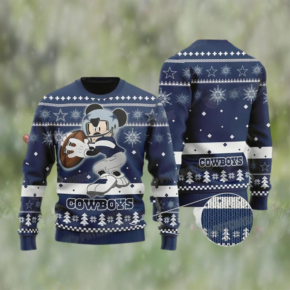 Mickey mouse nfl dallas cowboys ugly christmas sweater gift for disney fan Christmas Ugly Sweater