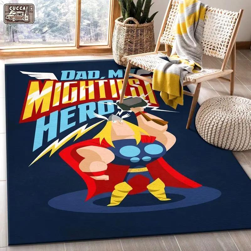 Mightiest heroes 2 area rug living room and bed room rug rug regtangle carpet floor decor home decor Rectangle Rug