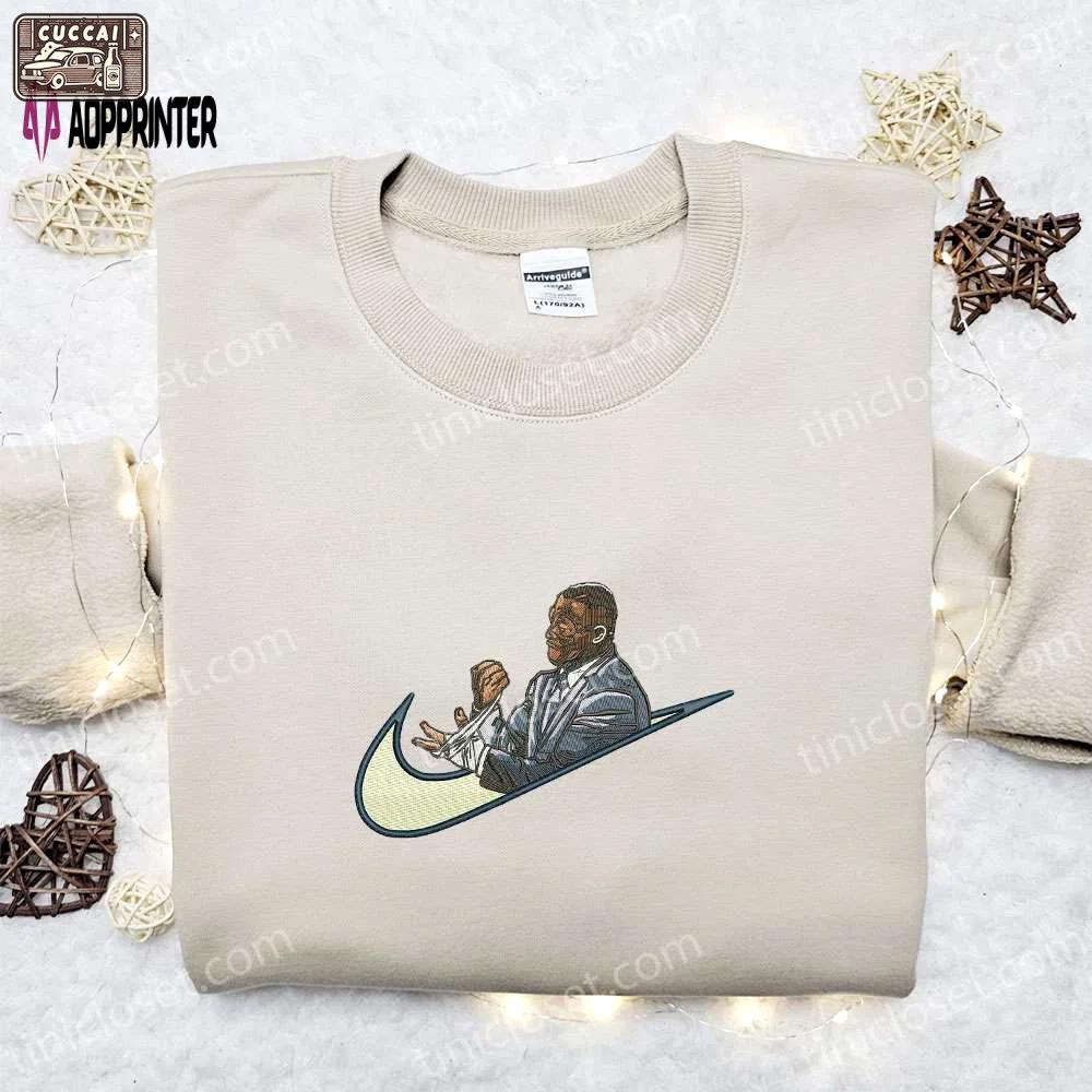 Mike tyson x nike embroidered shirt hoodie and t-shirt – celebrity sports apparel Embroidered Shirt