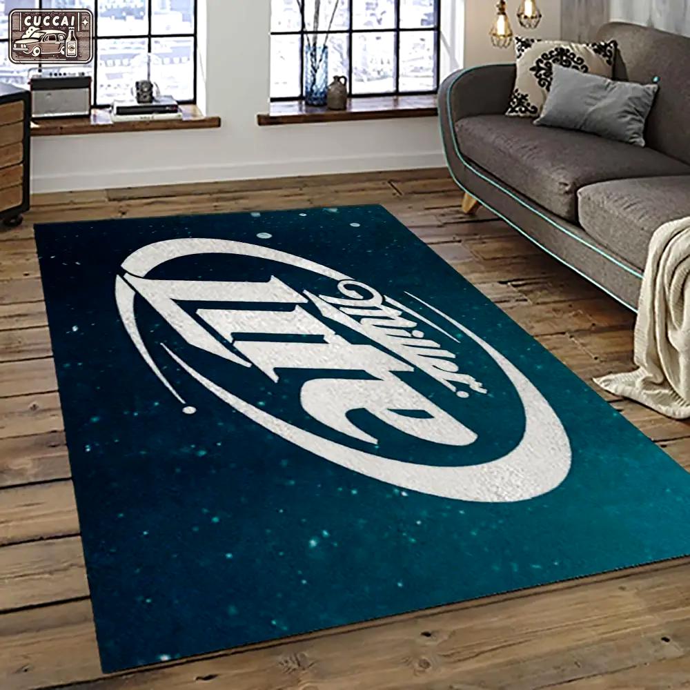 Miller lite american style beer retangle carpet area rug home decor gift best present for friends ml15 Rectangle Rug