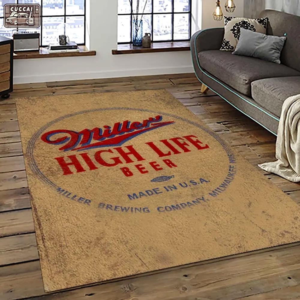 Miller lite american style beer retangle carpet area rug home decor gift best present for friends ml32 Rectangle Rug