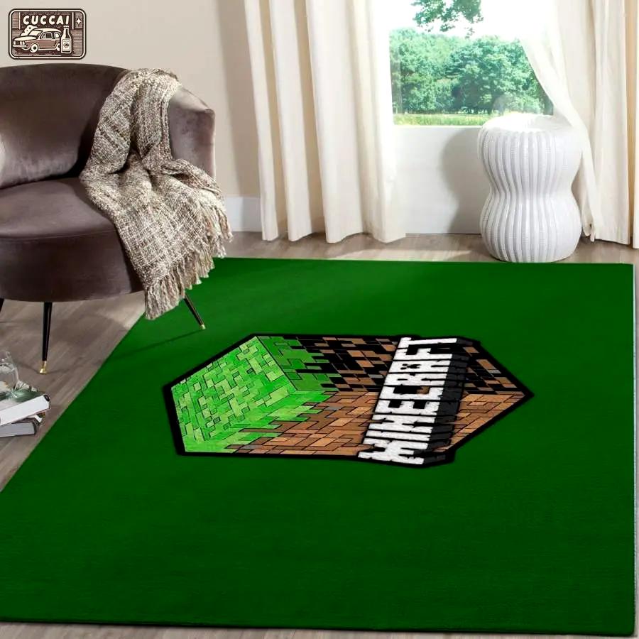 Minecraft area rug living room rug home decor video game gfd 191206 Rectangle Rug