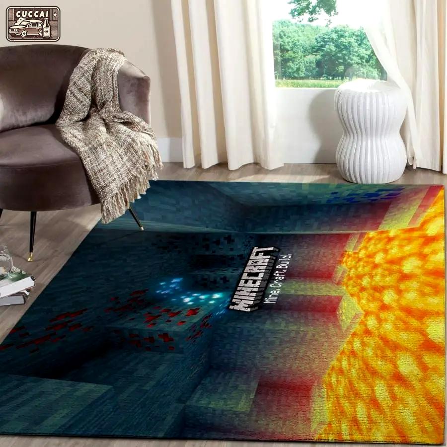 Minecraft area rug living room rug home decor video game gfd 1912067 Rectangle Rug
