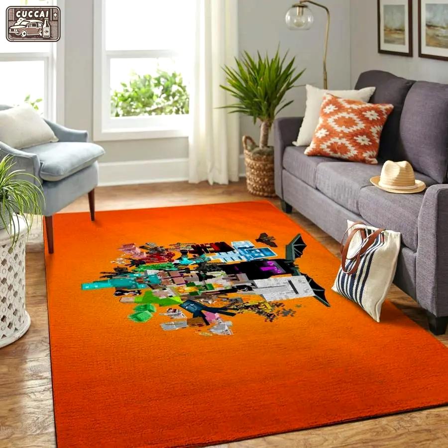 Minecraft area rug living room rug home decor video game gfd 1912071 Rectangle Rug