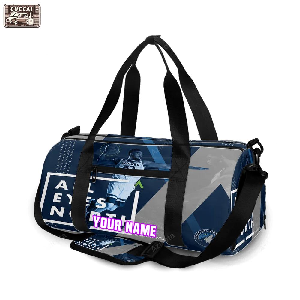 Minnesota timberwolves 32 karl anthony towns v23 personalized name travel bag gym bag 110 Travel Bag