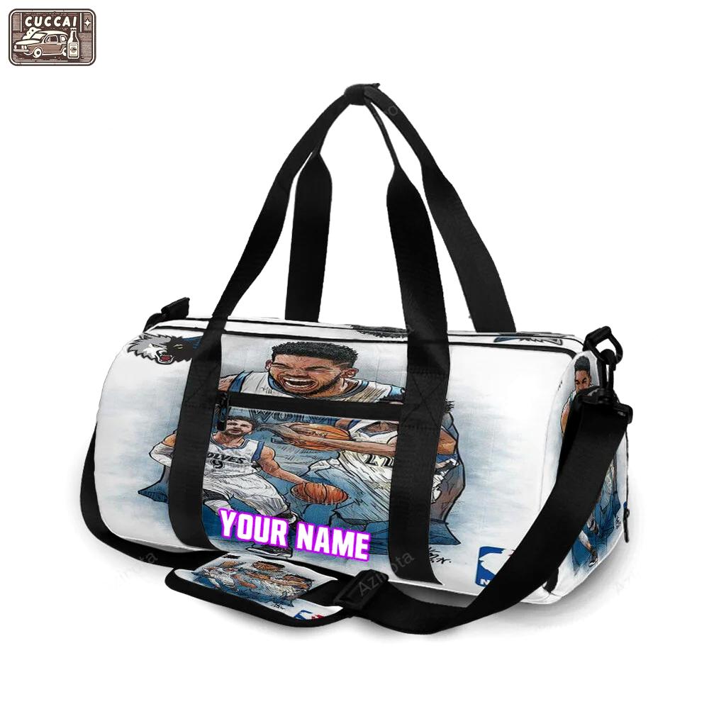 Minnesota timberwolves players v41 personalized name travel bag gym bag 601 Travel Bag