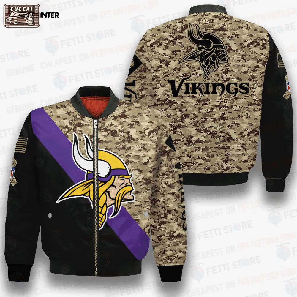 Minnesota vikings – national football league aop bomber jacket v1 Bomber Jacket