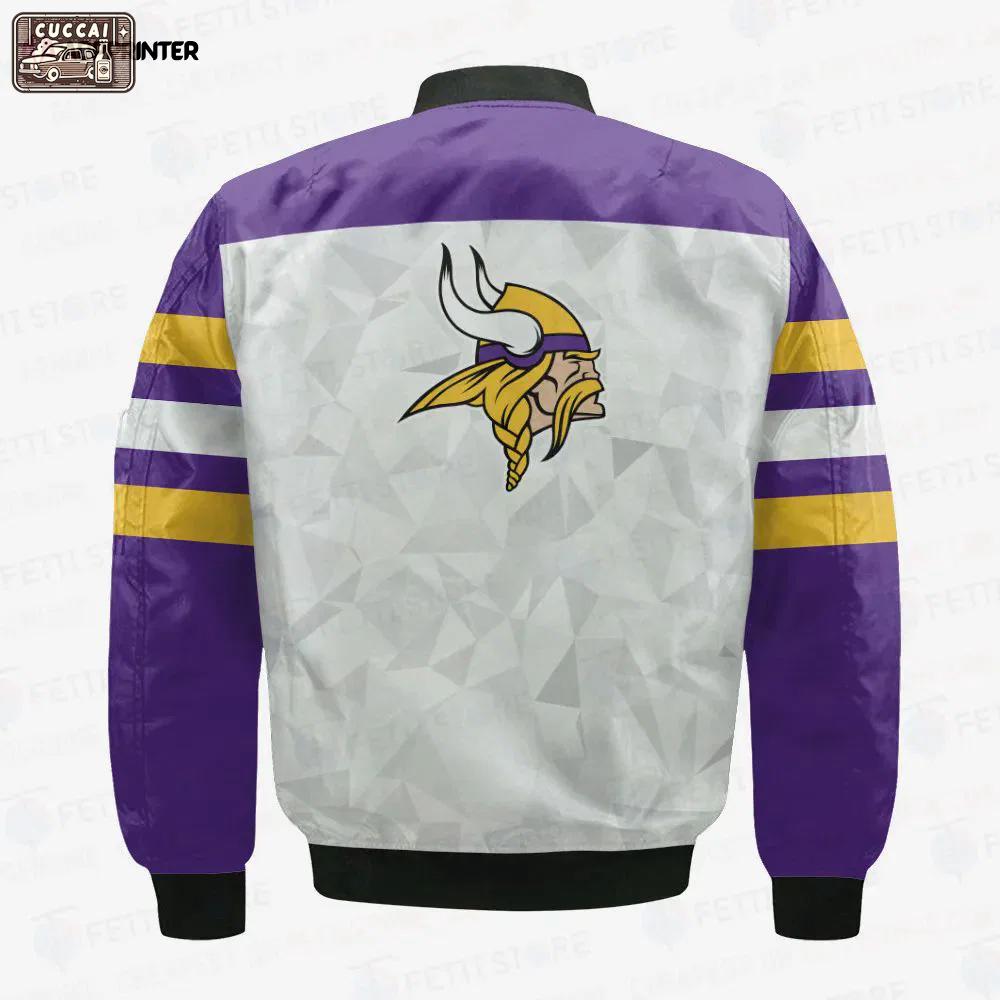Minnesota vikings nfl 2023 starter thursday night gridiron raglan unisex bomber jacket v6 Bomber Jacket